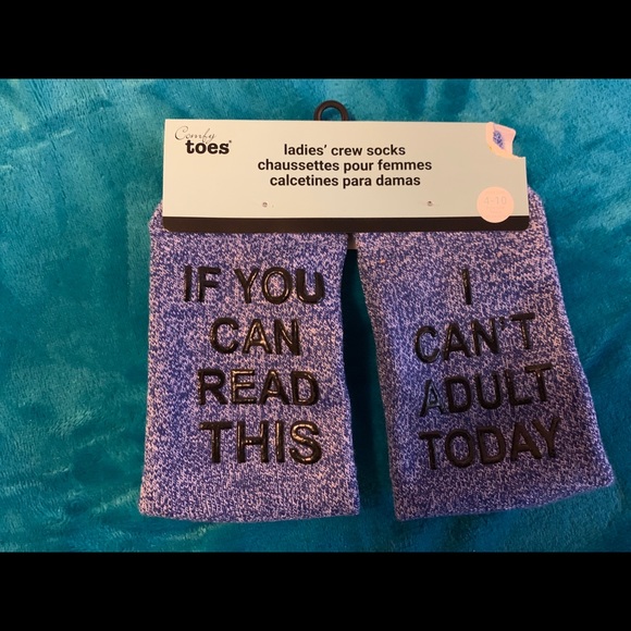 Not adulting today long socks - Picture 1 of 1